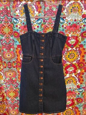 Madewell Denim Overall Dress Matilda Wash Size 8